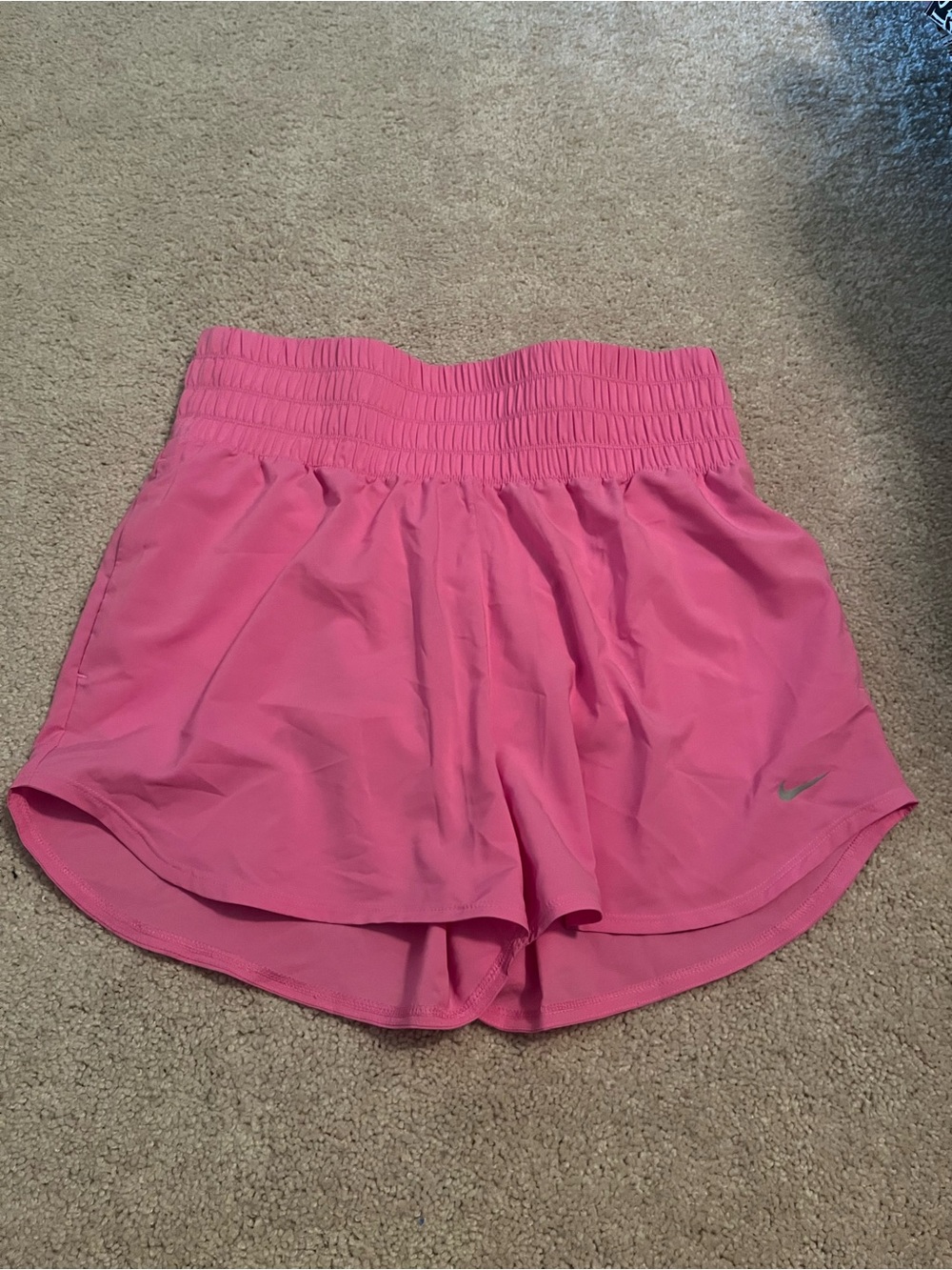Nike Women's Hot Pink Elastic Waist Athletic Shorts
